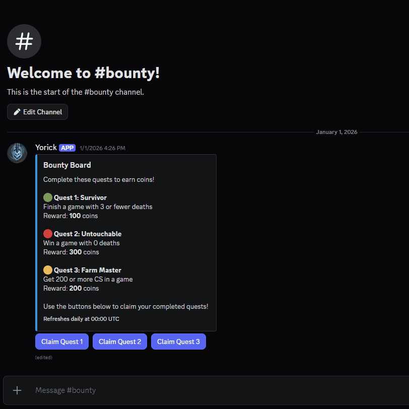 Bounty claim demonstration